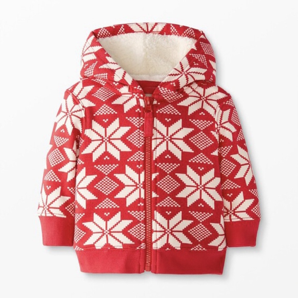 SOLD New Hanna Andersson Nordic Print Fleece Zip Baby Jacket 6-12 Months